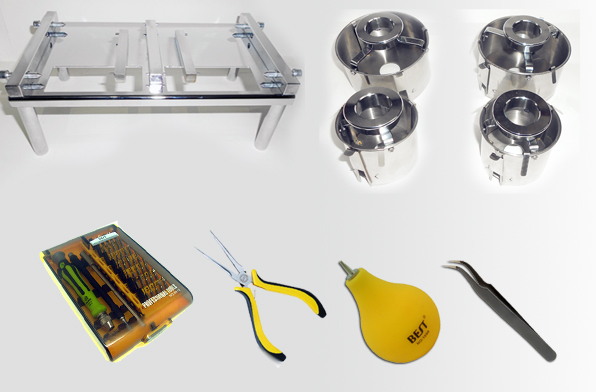 Clean Room Work Bench With Platter Exchange Tools and Tool Kit